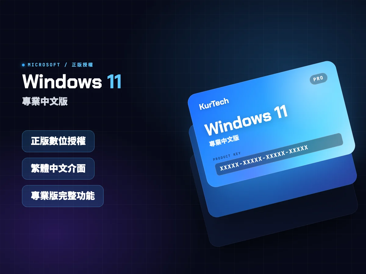Microsoft 微軟 Windows 11 專業中文版